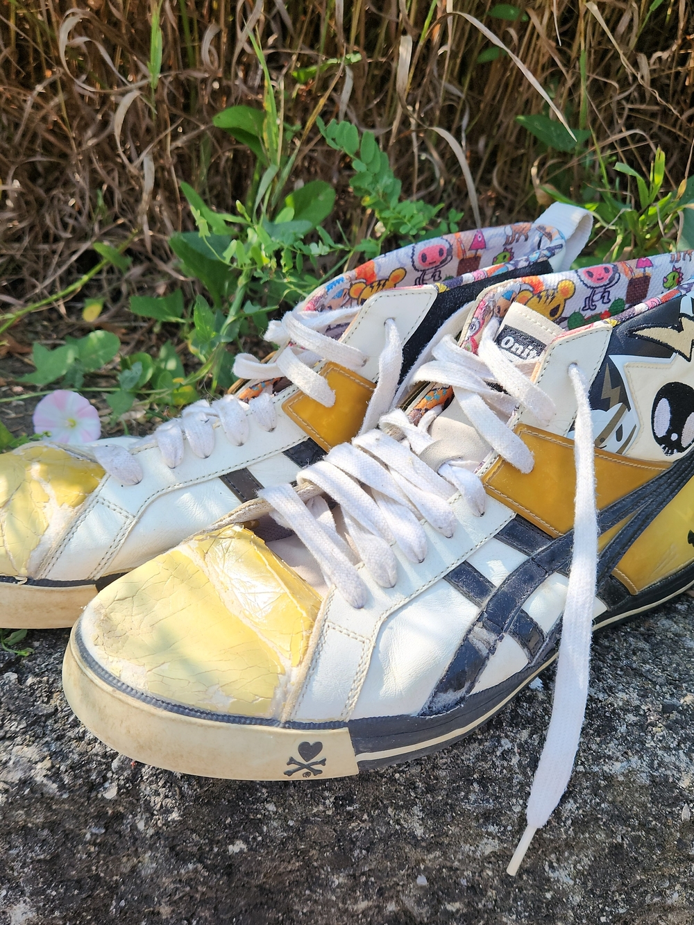 Onitsuka Tiger by Asics Kids Yellow & White High-Top Sneakers